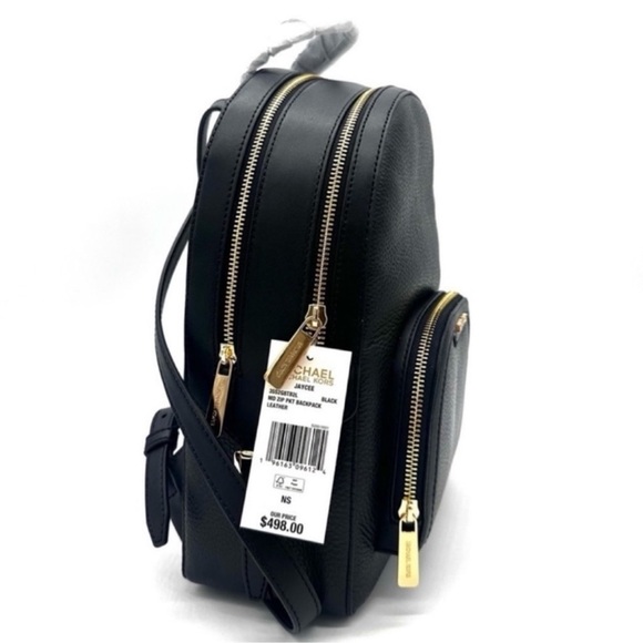 Michael Kors Medium Jaycee Backpack Black/Gold (NWT) - Picture 5 of 12